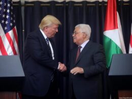 لقاء عباس وترامب